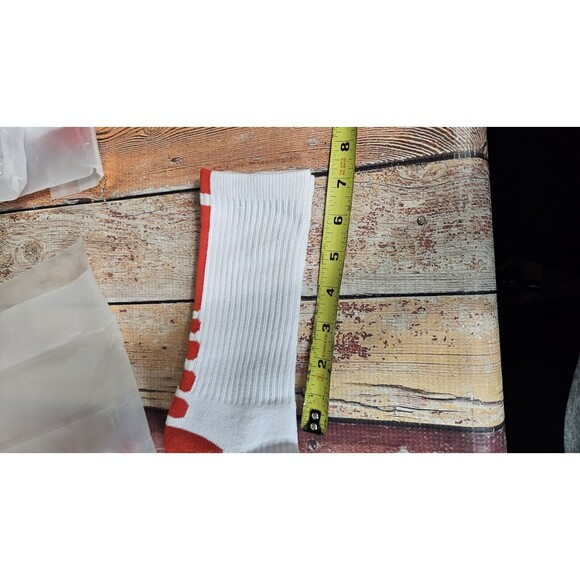 Athletic Socks White And Red 3 Pair New - Picture 6 of 6